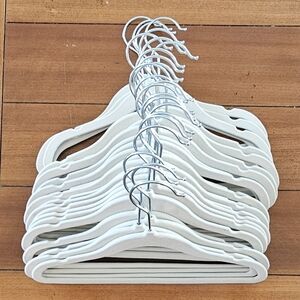 White Velvet Toddler or Small Clothes Hangers